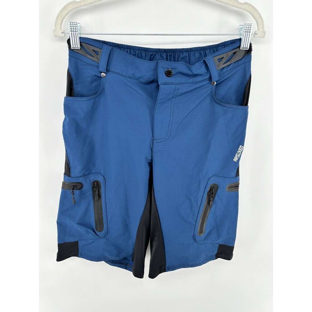 Arsuxeo Bicycle Shorts Men's Size L Large Blue Excellent Condition